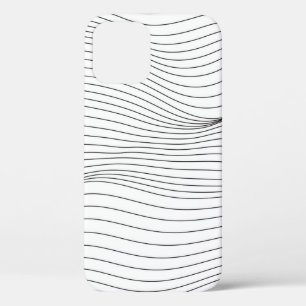 Wave Lines Pattern Abstract Background.art, wave, iPhone 12 Case
