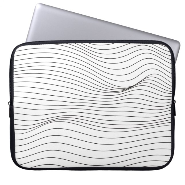 Wave Lines Pattern Abstract Background.art, wave,  Laptop Sleeve (Front)