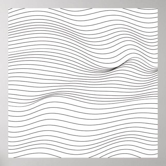 Wave Lines Pattern Abstract Background.art, wave,  Poster (Front)