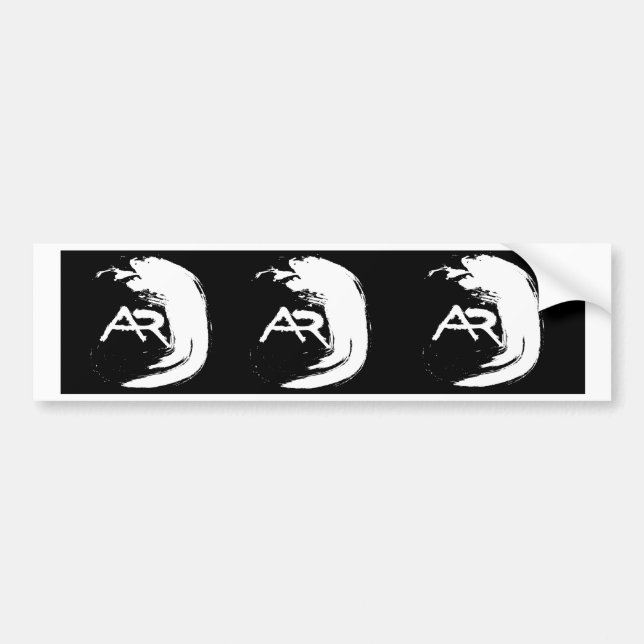 Wave monogram bumper sticker (Front)