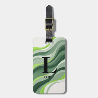 Wave Monogram Luggage Tag