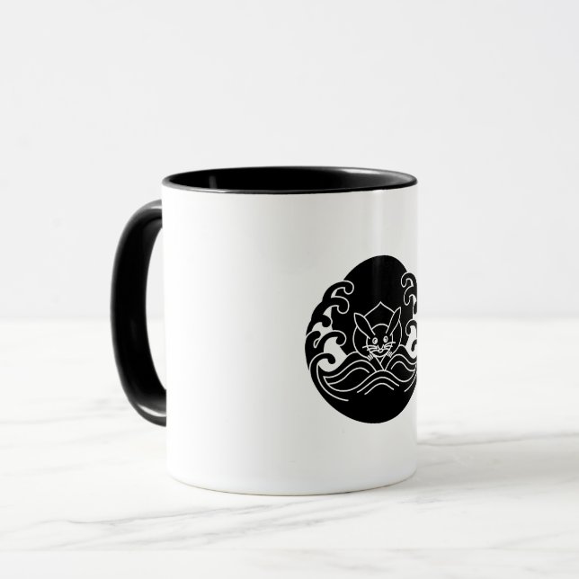 Wave moon rabbit mug (Front Left)