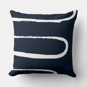 Wave Navy Blue Cushion