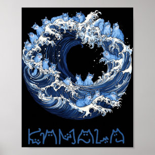 Wave Of Blue Cats For Kama Poster