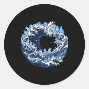 Wave Of Blue Cats For Kamala Classic Round Sticker