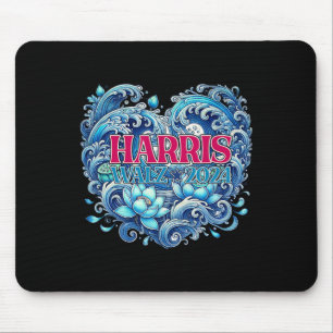 Wave Of Blue Lotus For Kamala 2024  Mouse Pad