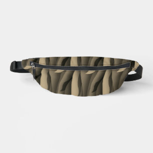 Wave of Brown and Tan Modern Art Bum Bags