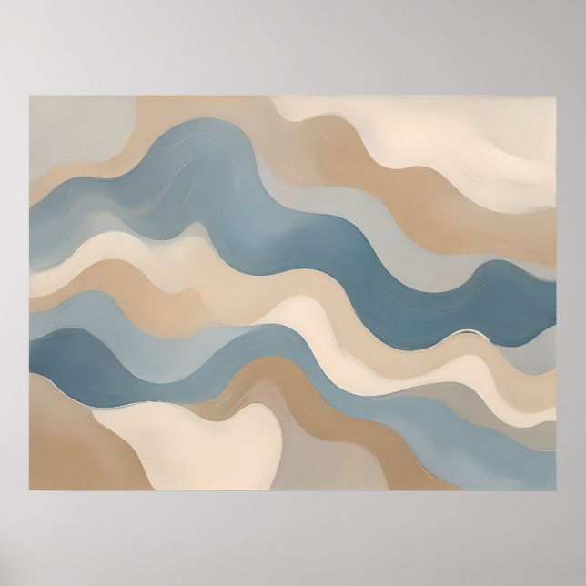 Wave of Creativity – Abstract Wavy Lines Wall Art (Front)