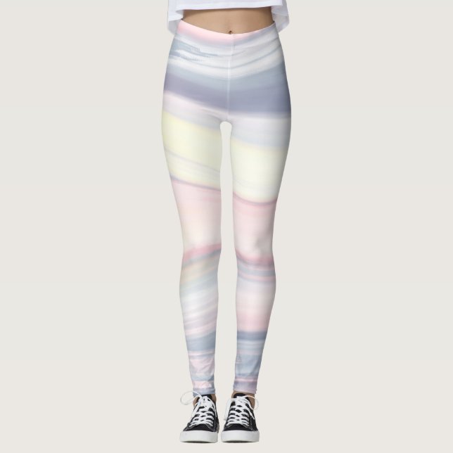 Wave of rainbow colour leggings (Front)