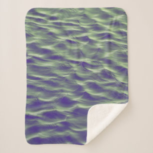 Wave on body of water sherpa blanket