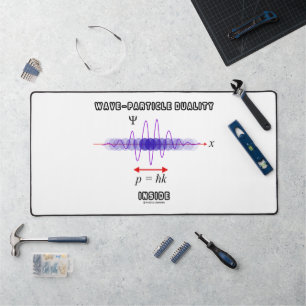 Wave-Particle Duality Inside Uncertainty Principle Desk Mat
