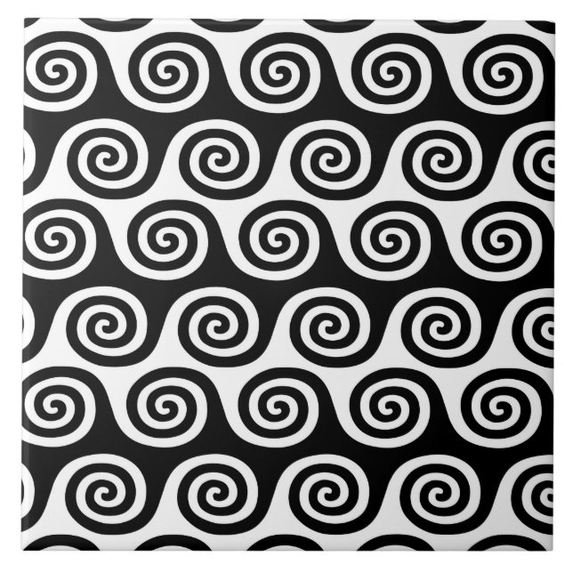 Wave Pattern Ceramic Tile (Front)