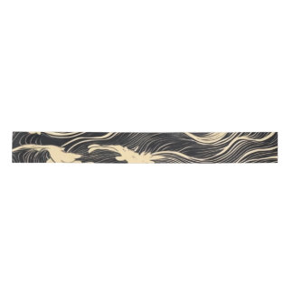 Wave Pattern Coastal Style Satin Ribbon