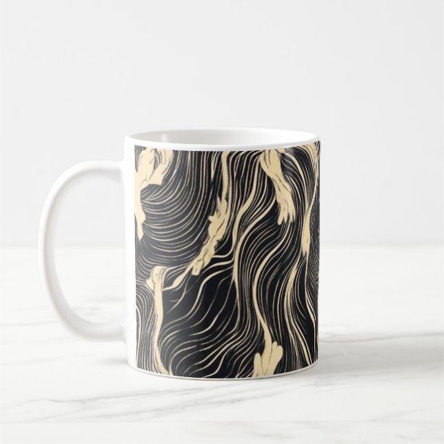 Wave Pattern Coffee Mug (Left)
