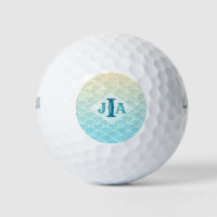 Wave Pattern Mermaid Monogram