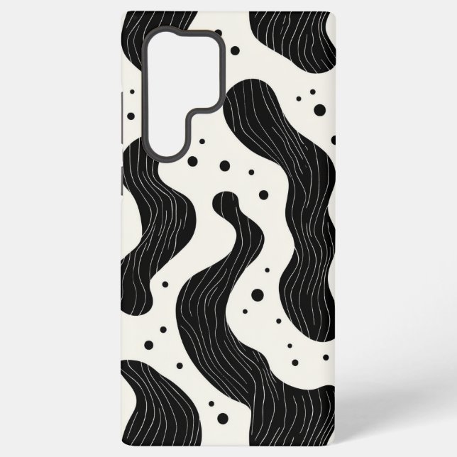 Wave Pattern Samsung Galaxy S22 Ultra Case (Back)