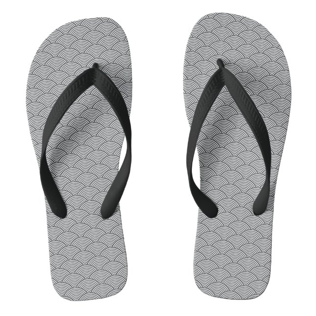 Wave pattern traditional japanese desgin thongs (Footbed)
