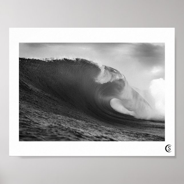 Wave poster Black White (Front)