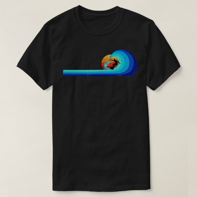 Wave Retro Surf  T-Shirt (Design Front)