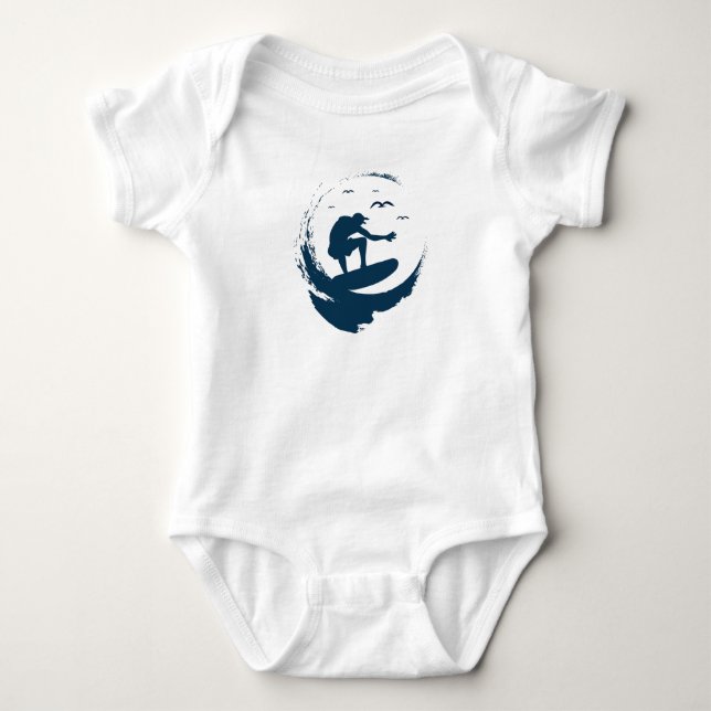 Wave Rider Baby Bodysuit (Front)