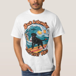 Wave Rider Black Labrador Retriever Pup T-Shirt