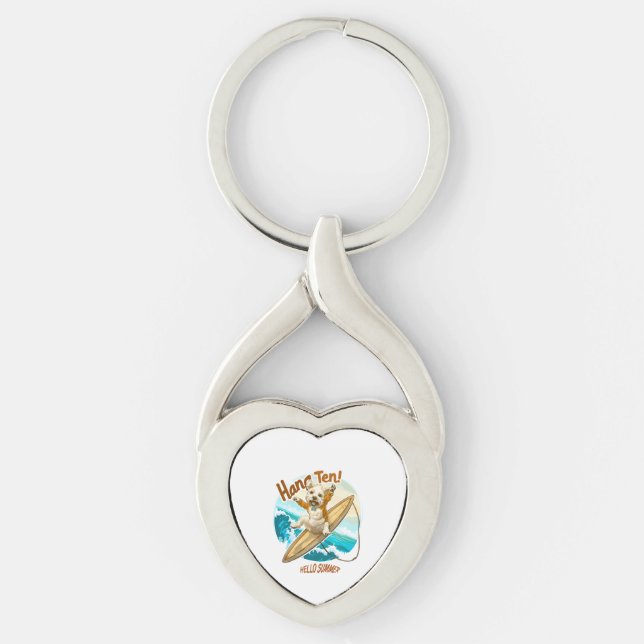  Wave Rider Paws Key Ring (Front)