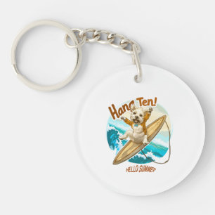 Wave Rider Paws Key Ring
