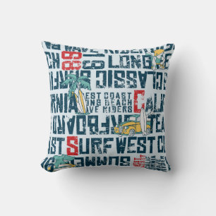 Wave rider west coast California surfing team grun Cushion