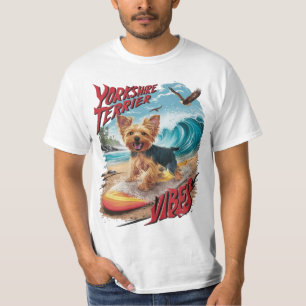 Wave Rider Yorkshire Terrier Surfing Pup T-Shirt
