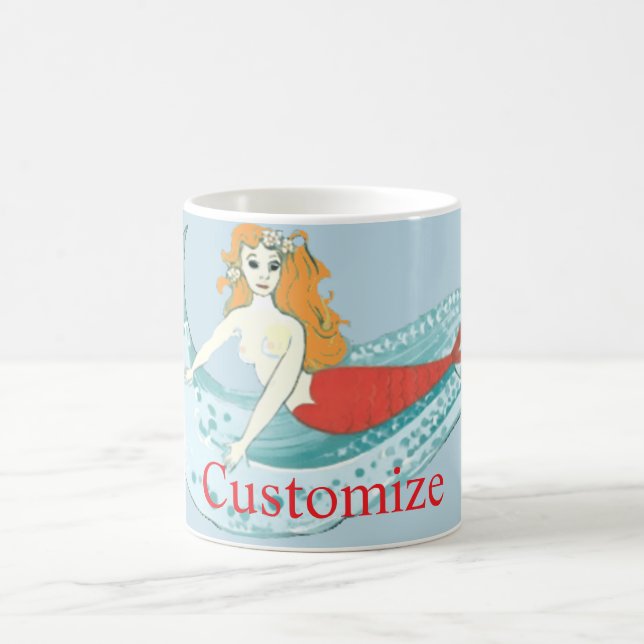 Wave-Riding Mermaid Thunder_Cove Coffee Mug (Center)