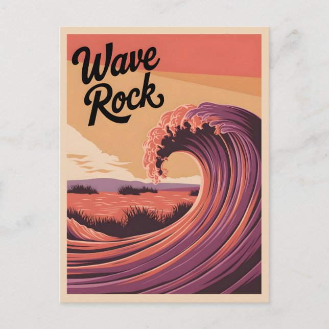 Wave Rock Australia Vintage Postcard (Front)
