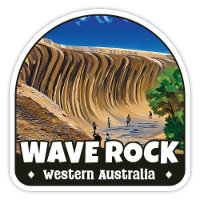 Wave Rock, Western Australia Sticker