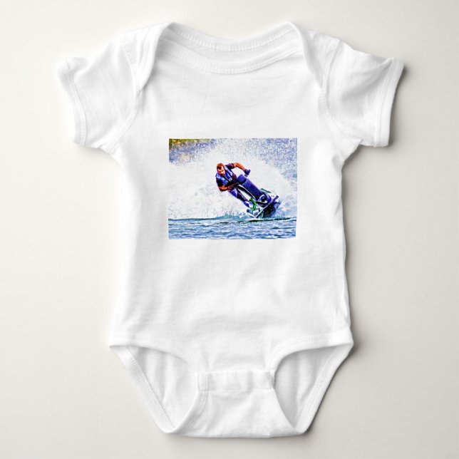 Wave Runner Spray Baby Bodysuit (Front)