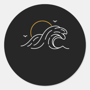 Wave Seeker Classic Round Sticker