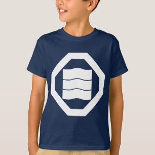 Wave-shaped Kanji characters for three in Oshiki T-Shirt