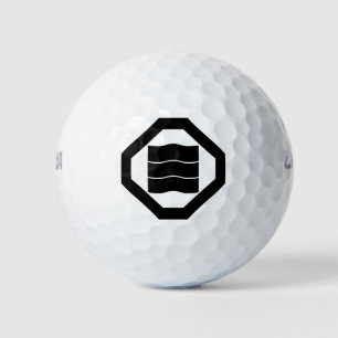 Wave-shaped Kanji for three in Oshiki Golf Balls