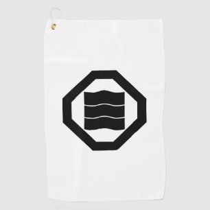 Wave-shaped Kanji for three in Oshiki Golf Towel