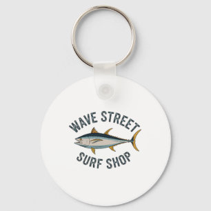 Wave Street Surf Shop Yellow Fin Tuna Graphic Fish Key Ring