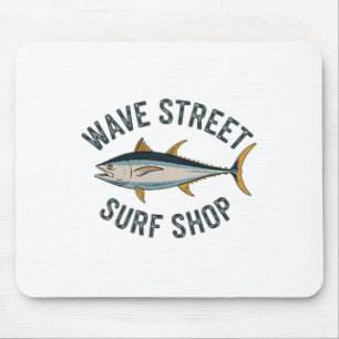 Wave Street Surf Shop Yellow Fin Tuna Graphic Fish Mouse Pad