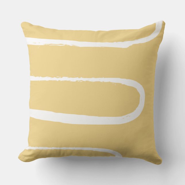 Wave Sunshine Yellow Cushion (Front)