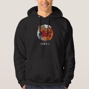 Wave Surf Hawaii Ocean Island Vacation Beach Trave Hoodie