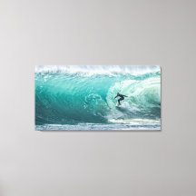 Wave, Surfer, Beautiful Landscape Canvas Print