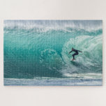 Wave, Surfer, Beautiful Landscape Jigsaw Puzzle<br><div class="desc">Wave, Surfer, Beautiful Landscape Jigsaw Puzzle.</div>