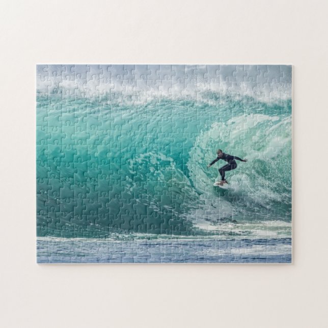 Wave, Surfer, Beautiful Landscape Jigsaw Puzzle (Horizontal)