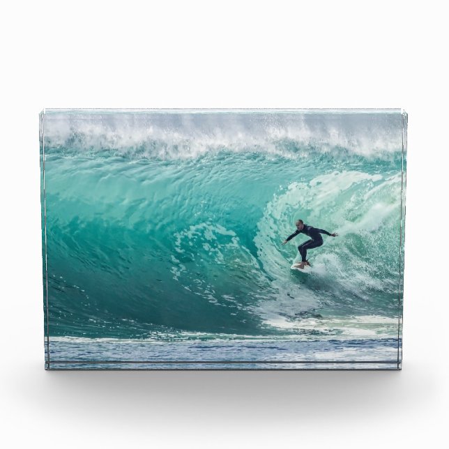 Wave, Surfer, Beautiful Landscape Photo Block (Front)