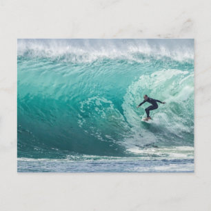 Wave, Surfer, Beautiful Landscape Postcard