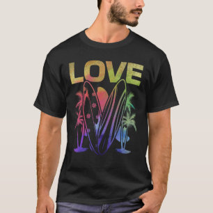 Wave Surfing Surfboard Surfer Water Surfing Love S T-Shirt