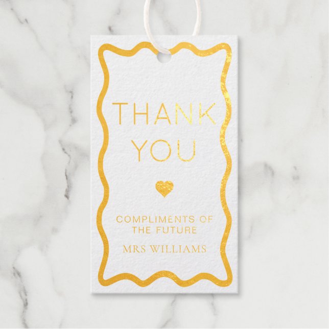 Wave Thank You Favour Gift Tags (Front)