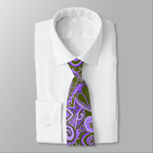 Wave Trip Floral Paisley Two-side Printed Tie