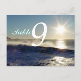 Wave Veils Table Number Card